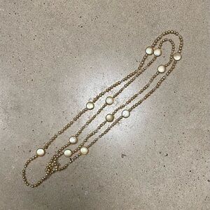Elegant Gold Pearl Necklace